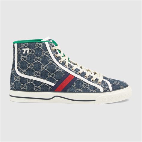 gucci logo sneaker|denim gucci sneakers.